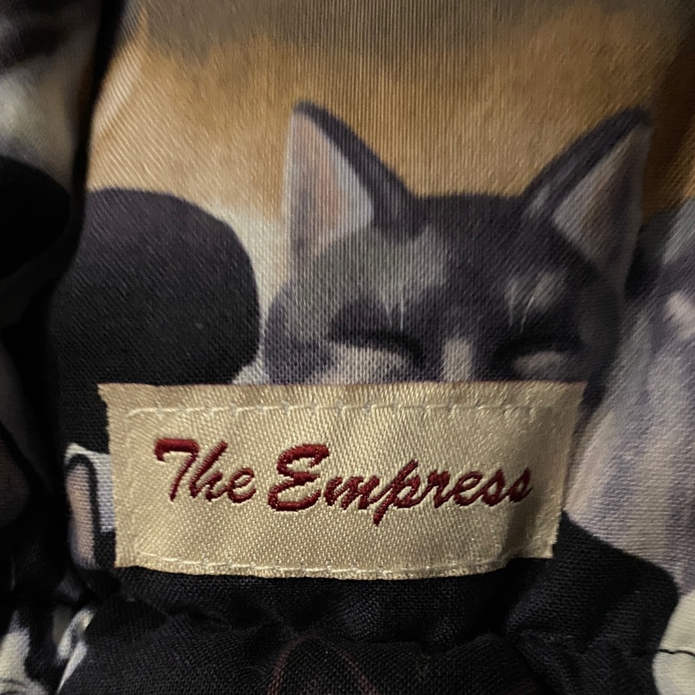 Cat Print Drawstring Tea Cozy Handcrafted - Picture 5 of 5